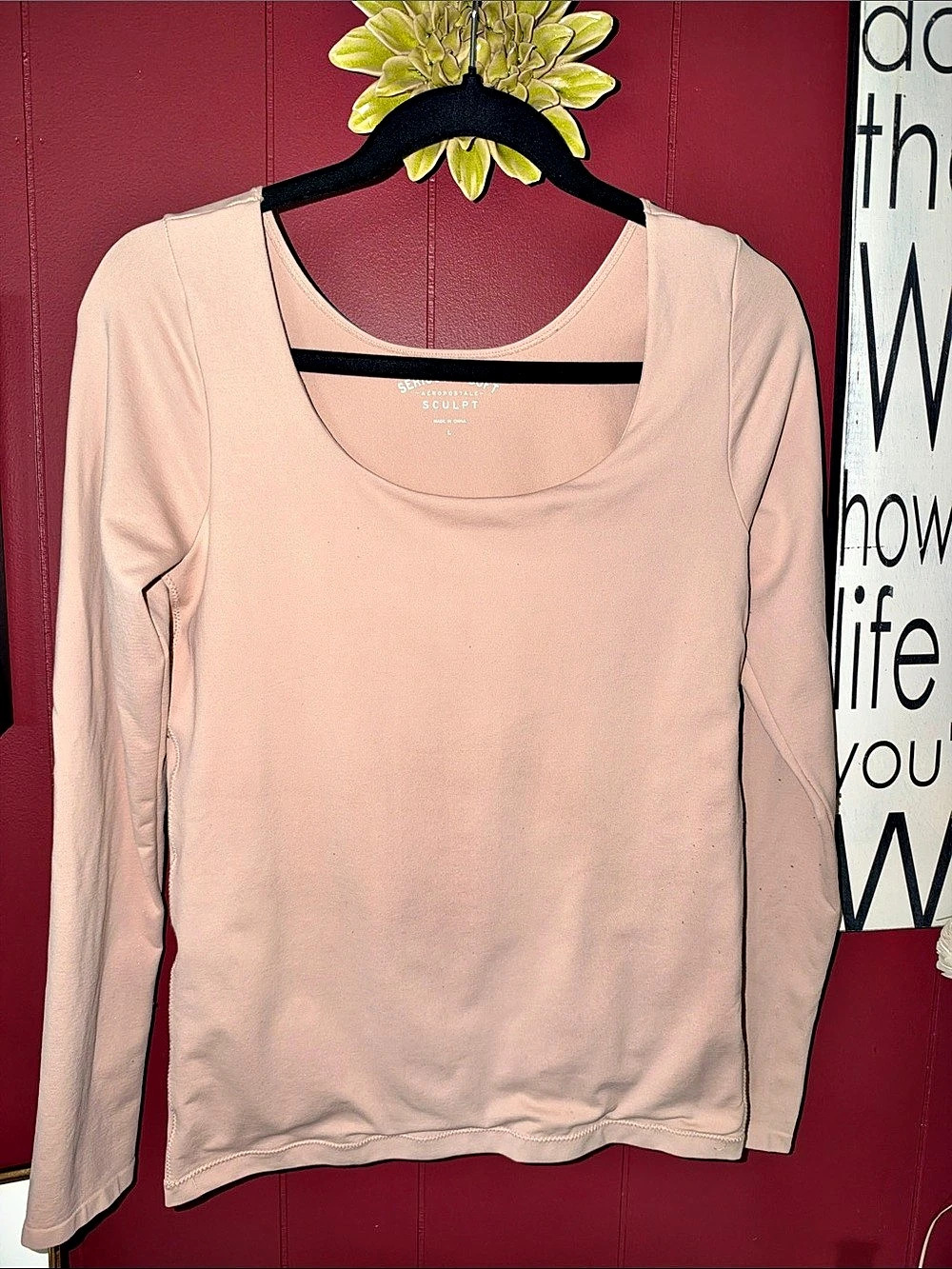 Aeropostale Seriously Soft Sculpt Long Sleeve Top